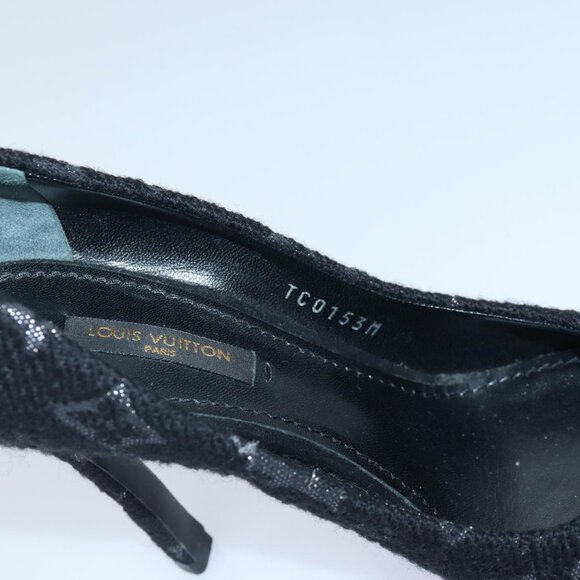 Pre-owned Authentic Louis Vuitton Monogram Tweed Pumps - Picture 9 of 10
